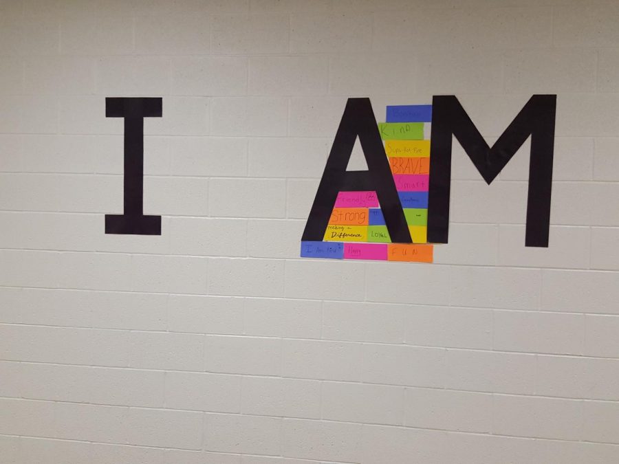 First day back to work on the I AM wall.