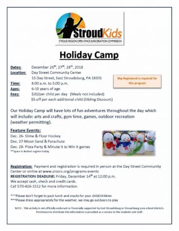 Holiday Camp coming to Stroud Township
