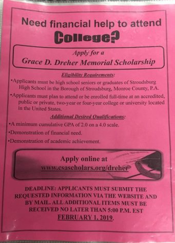 Grace D. Dreher Memorial Scholarship (Deadline: 2/1/19, no later than 5:00 p.m.)