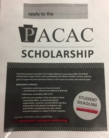 PACAC Scholarship (Due Jan. 15, 2019)