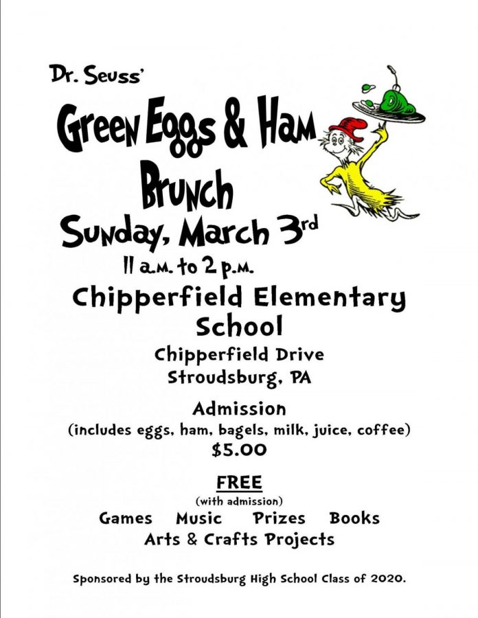 Dr. Seuss Green Eggs & Ham Brunch: 3/3/19 (11 a.m.- 2 p.m.)