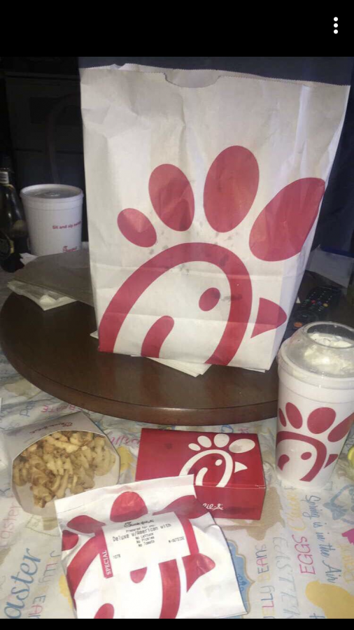 Chick-Fil-A fast food. 