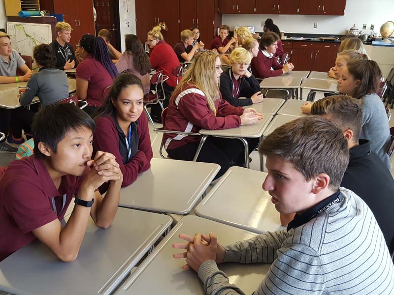 Previous GAPP German students chat with SHS students.
Photo by Mr. Matthew Sobrinski
