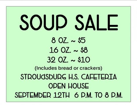 Soup Sale during the High School Open House