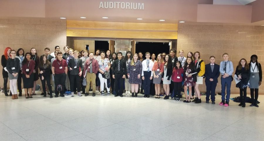 Photo taken by Model Congress. Students from the Junior High attend conference at the High School