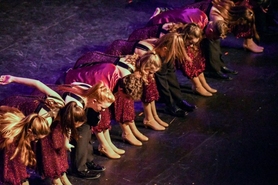 Stroudsburg students bowing after an amazing show.