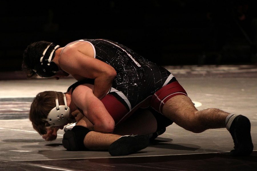 Stroudsburg wrestlers at one of their matches. 