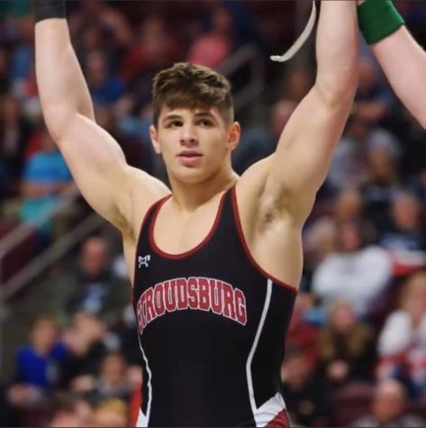 Shs Junior Lenny Pinto at the PIAA State Wrestling Tournament.