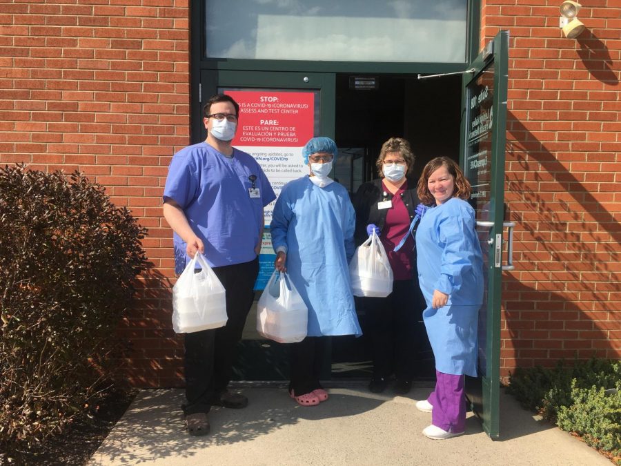 Project Quarantine on one of their deliveries to the Bartonsville Lehigh Valley Hospital Network COVID-19 testing clinic.