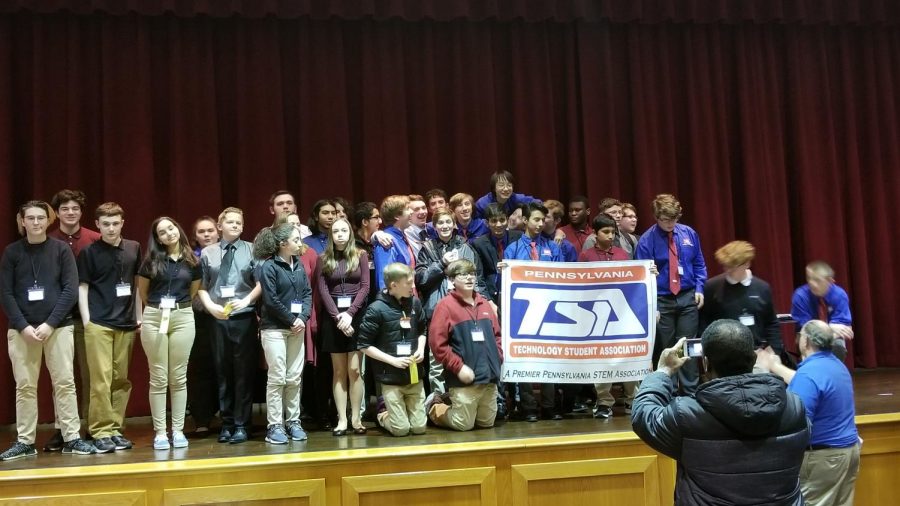 2019-2020 SHS TSA members at the Regional conference held at the Junior High this past January.