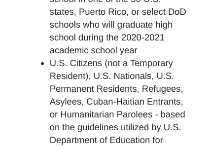 Coca-Cola scholarship (Due: 10-31-20)