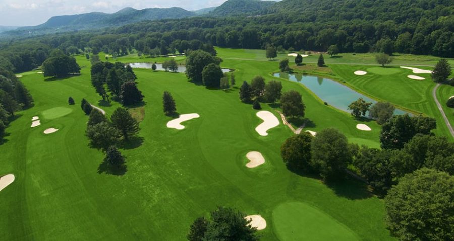 Ariel view of the golf team's home course at Shawnee Country Club.