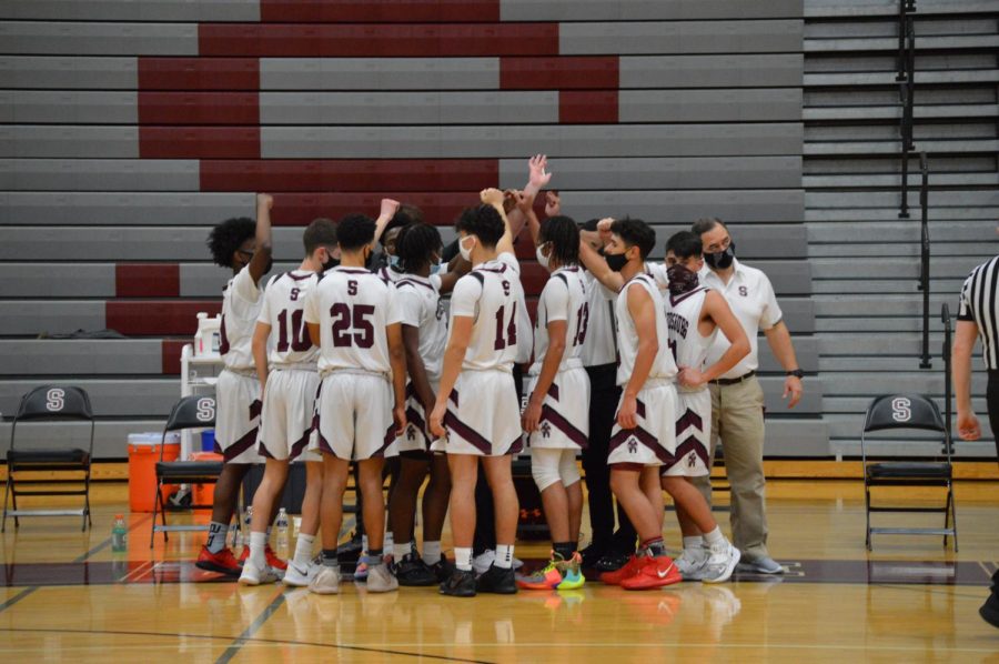 The Stroudsburg boys basketball team in action at home on Thursday, January 28.