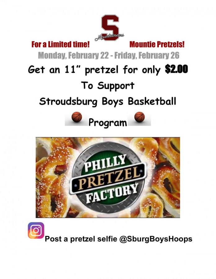 Boys Basketball Pretzel Fundraiser: 2/22/21- 2/26/21