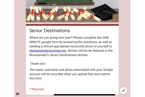Fill Out Your Senior Destination Form Here!