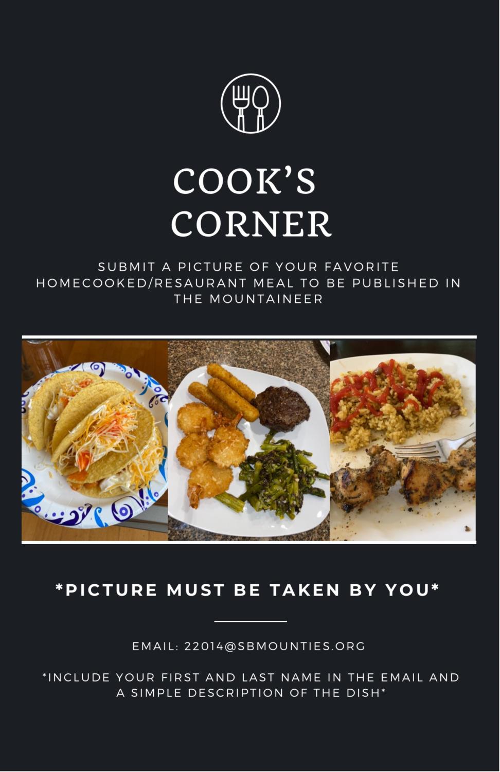 Mountaineer Cook s Corner: Submit a Photo of Your Favorite Meal
