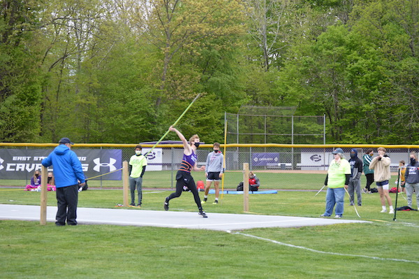 Bobby Mcclosky of East Stroudsburg South competes in the javelin finals.