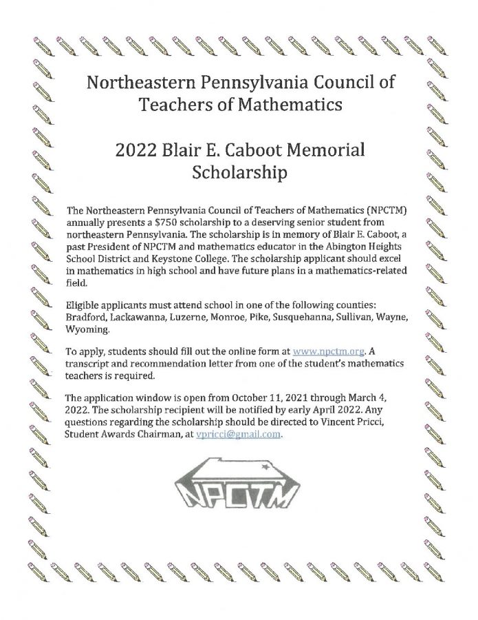 Blair Caboot Memorial Scholarship (3-5-22)