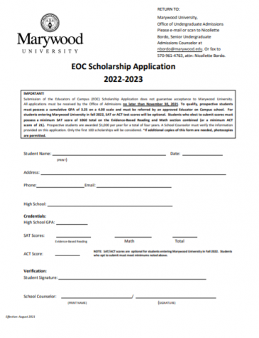 EOC Marywood scholarship (11-30-21)