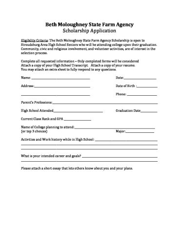 Beth Moloughney State Farm Scholarship