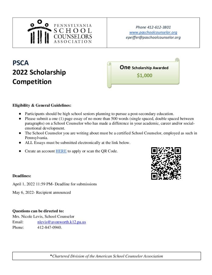 PA School Counselor Association (PSCA) Scholarship