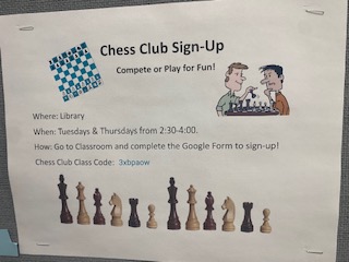Chess Club sign ups