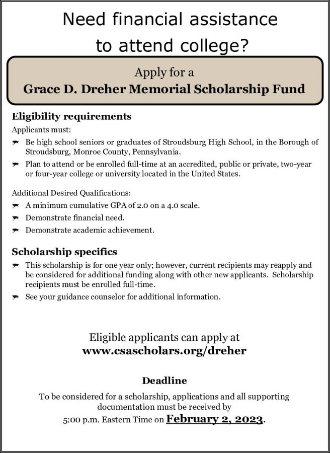 Grace Dreher scholarship