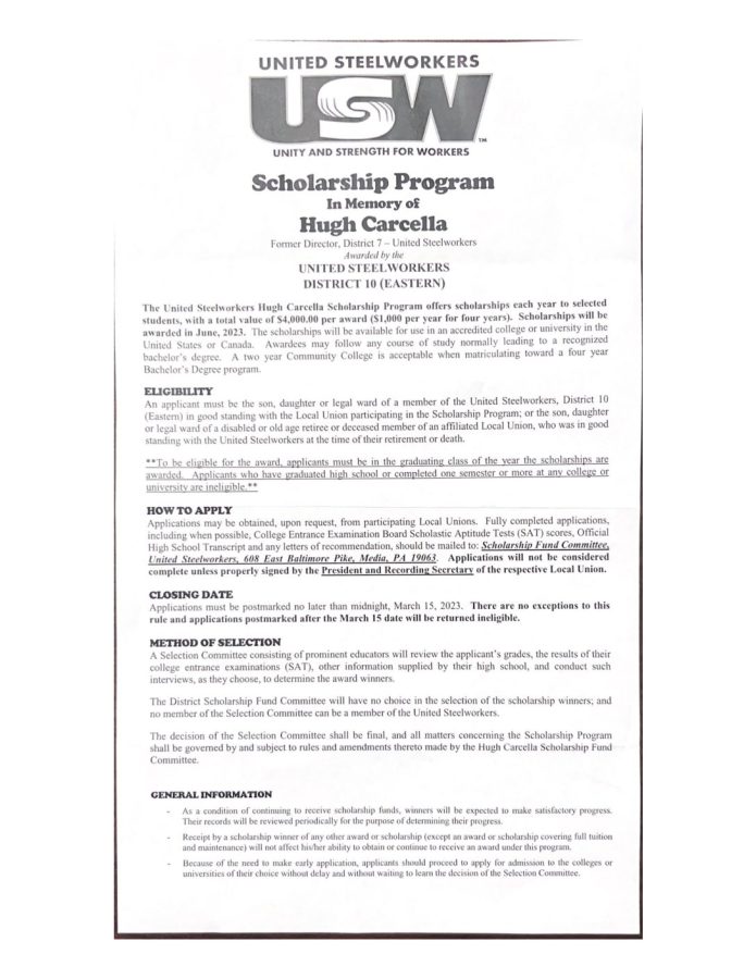 United Steelworkers Scholarship