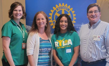 Amie Garcia with others at the RYLA program this summer