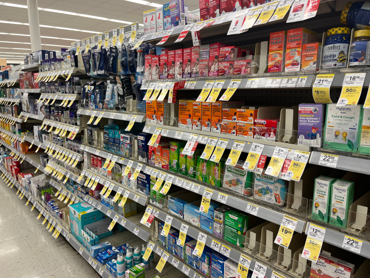 CVS+seasonal+allergy+section+stocked+up+for+cold+and+flu+season.+