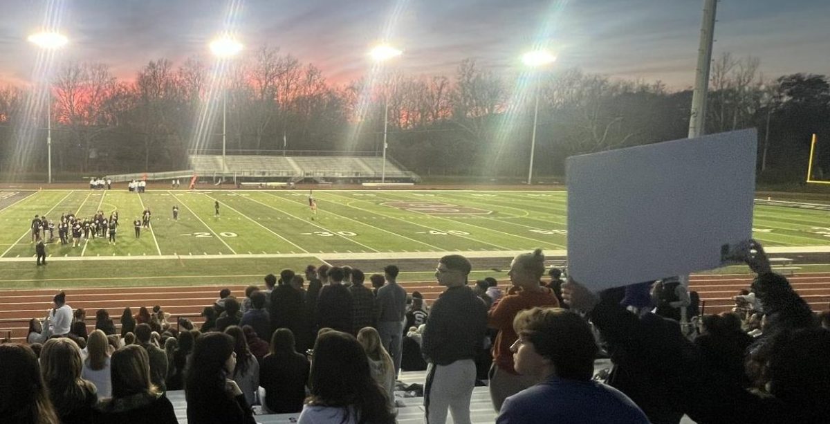 Sophomore, Amir Lovell, captured the sparkle of the Thursday Night Lights for the Powder Puff game. 
Photo credit: Amir Lovell, 10. 