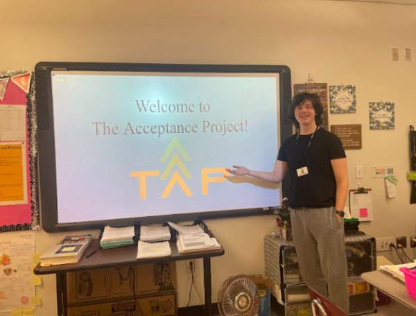 One of the Acceptance Projects leaders, Ethan Custard, 12, at the latest TAP meeting