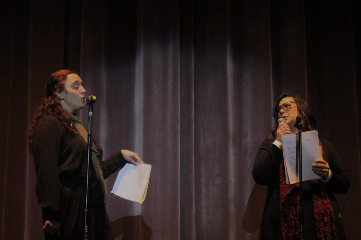 Assistant Principal Gangaware and Ms. Appolo sang Whats Up--whats going on. 