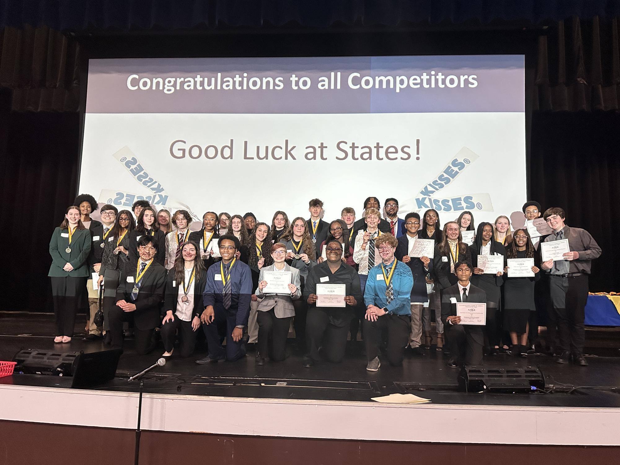 Photograph features State qualifiers at a Regional conference earlier this year