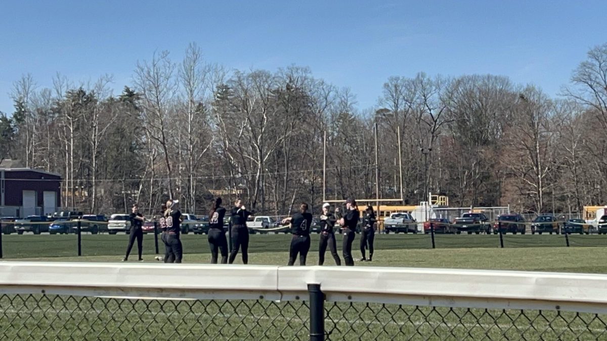 Stroudsburg softball team warming up prior to their game against Easton High School on March 25, 2024.