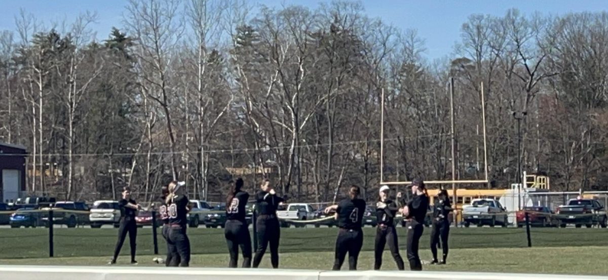 Stroudsburg softball team warming up prior to their game against Easton High School on March 25, 2024.