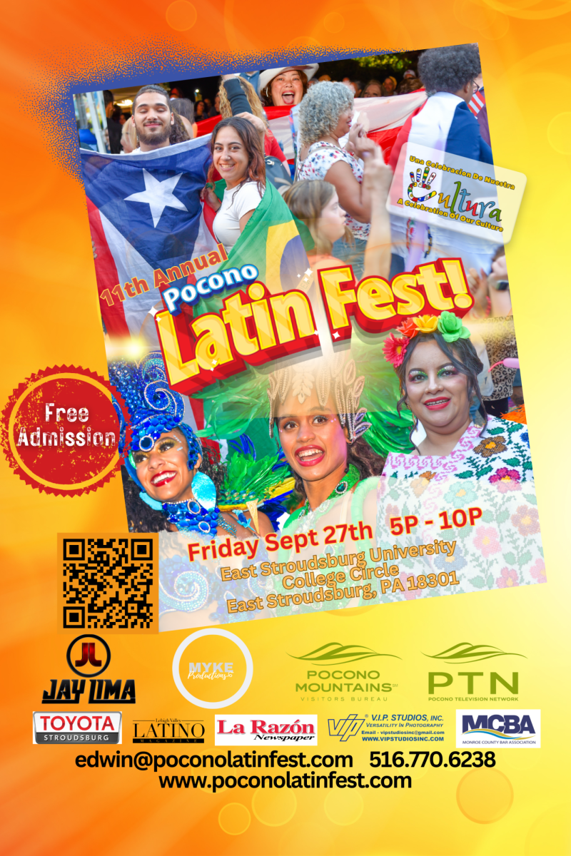 Pocono Latin Fest flyer shared by Edwin Prudencio, event coordinator. 