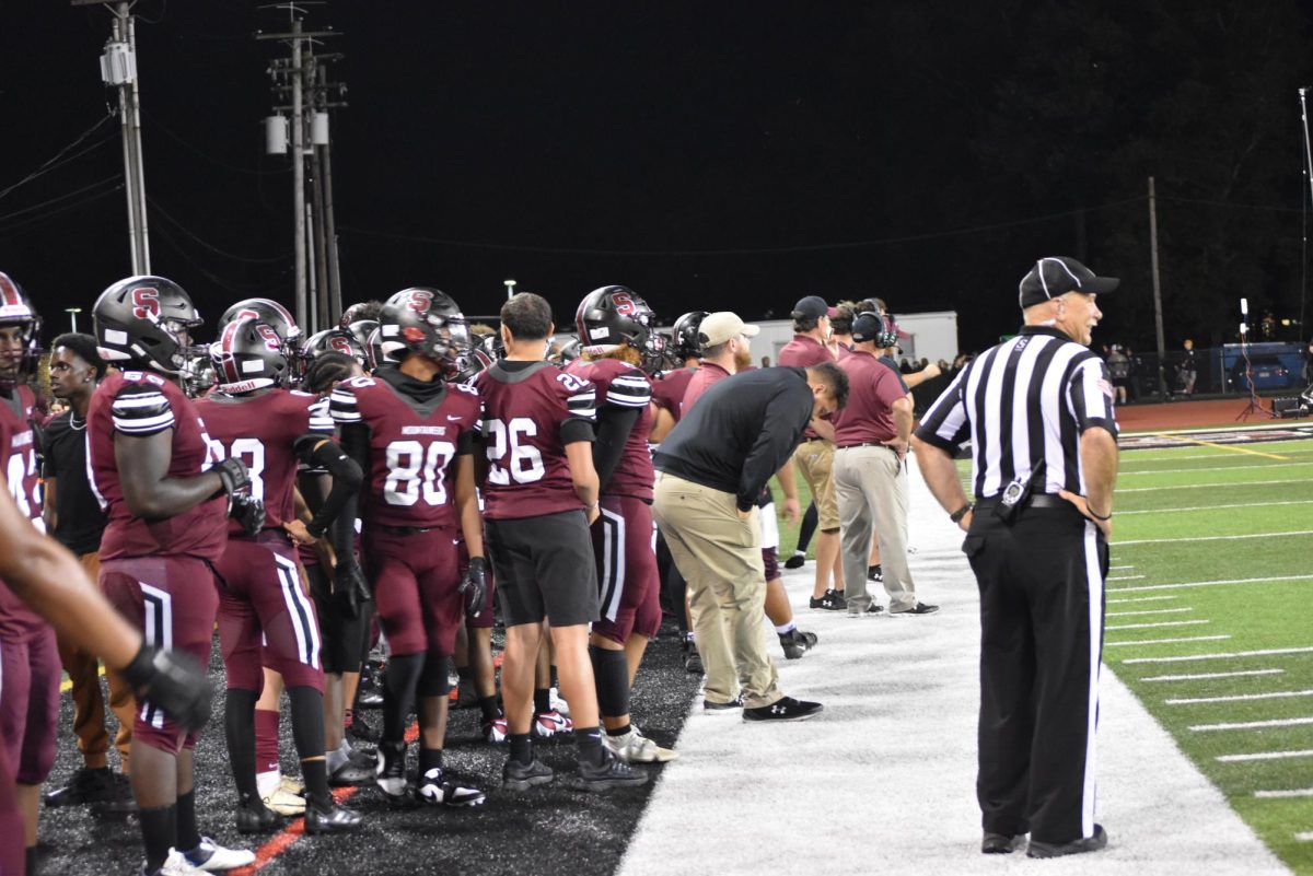 The Stroudsburg sideline during Friday's 42-7 loss to Emmaus on September 13, 2024.