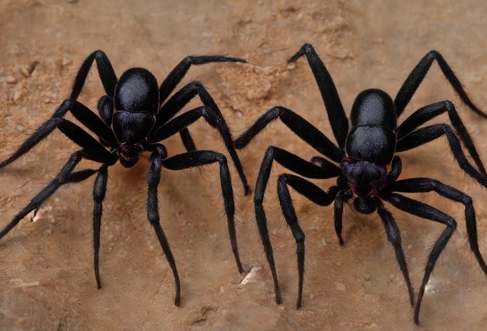 Image created by DeepAI.org, the black widow spider is infamously known for its hourglass red or orange markings on its back but not all black widows spiders have this. 