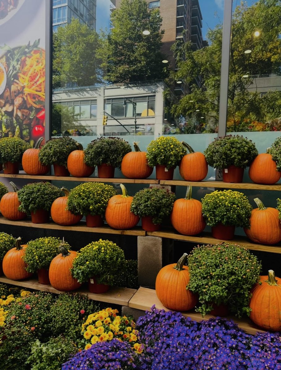 Pumpkins and mums represent traditional fall decorations for porches and never go out of style. 