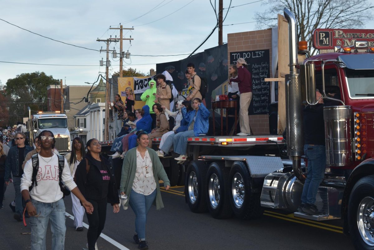 The Class of '26 shows off their float design for Ghostbusters.