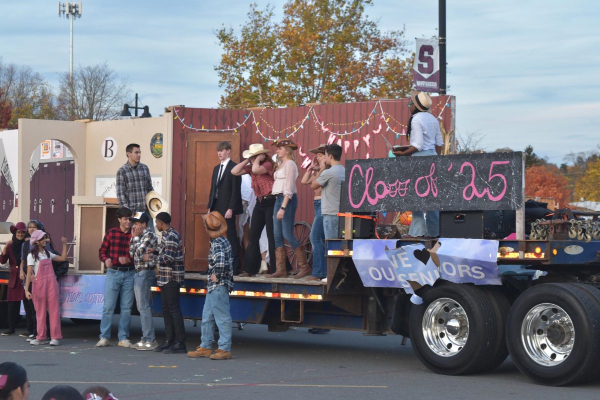 Senior float participates make a sentimental nod to their last float. 