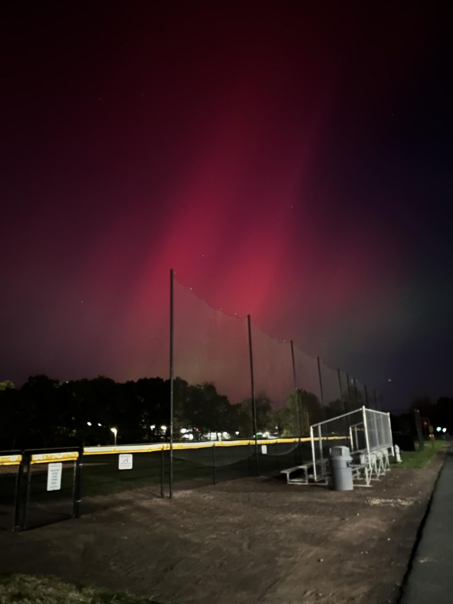 Photo of the lights taken in the Stroudsburg High School stadium/baseball fields. 