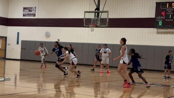 Stroudsburg Girls' Basketball in action during game against East Stroudsburg South on December 5, 2025. The Mountaineers defeated South, 53-21.