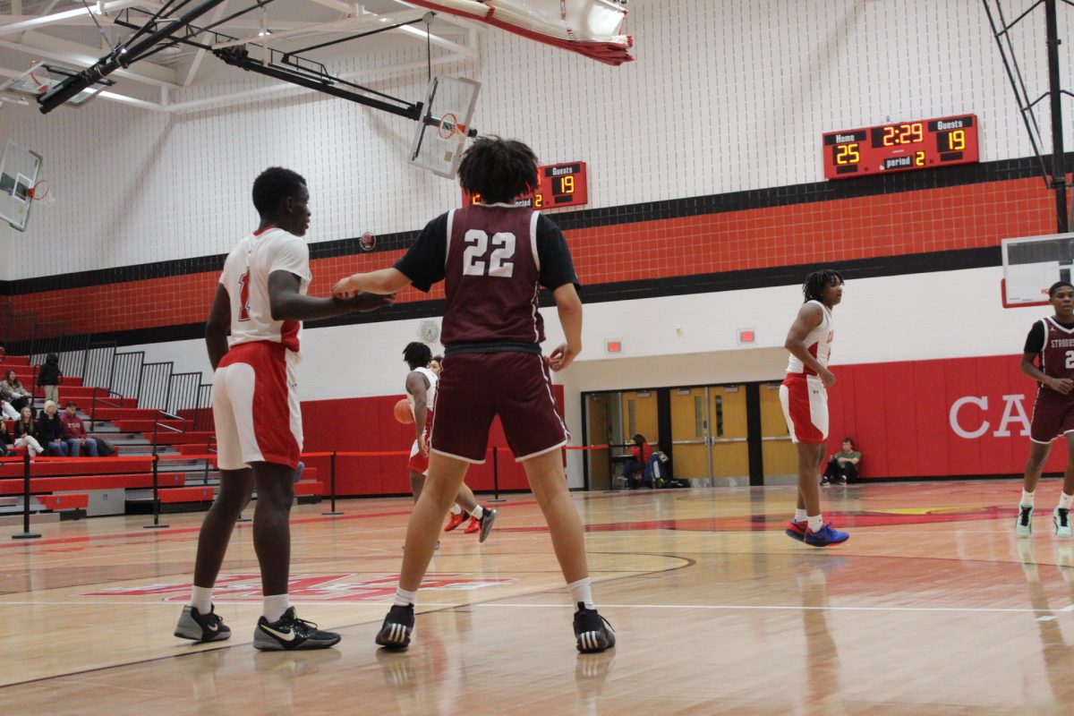 Brandon Quintana, '27, looking towards the ball