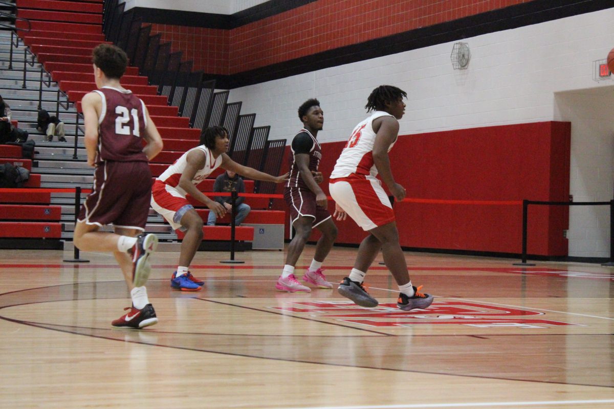 Kameron Knight, '26, getting the ball off the inbound