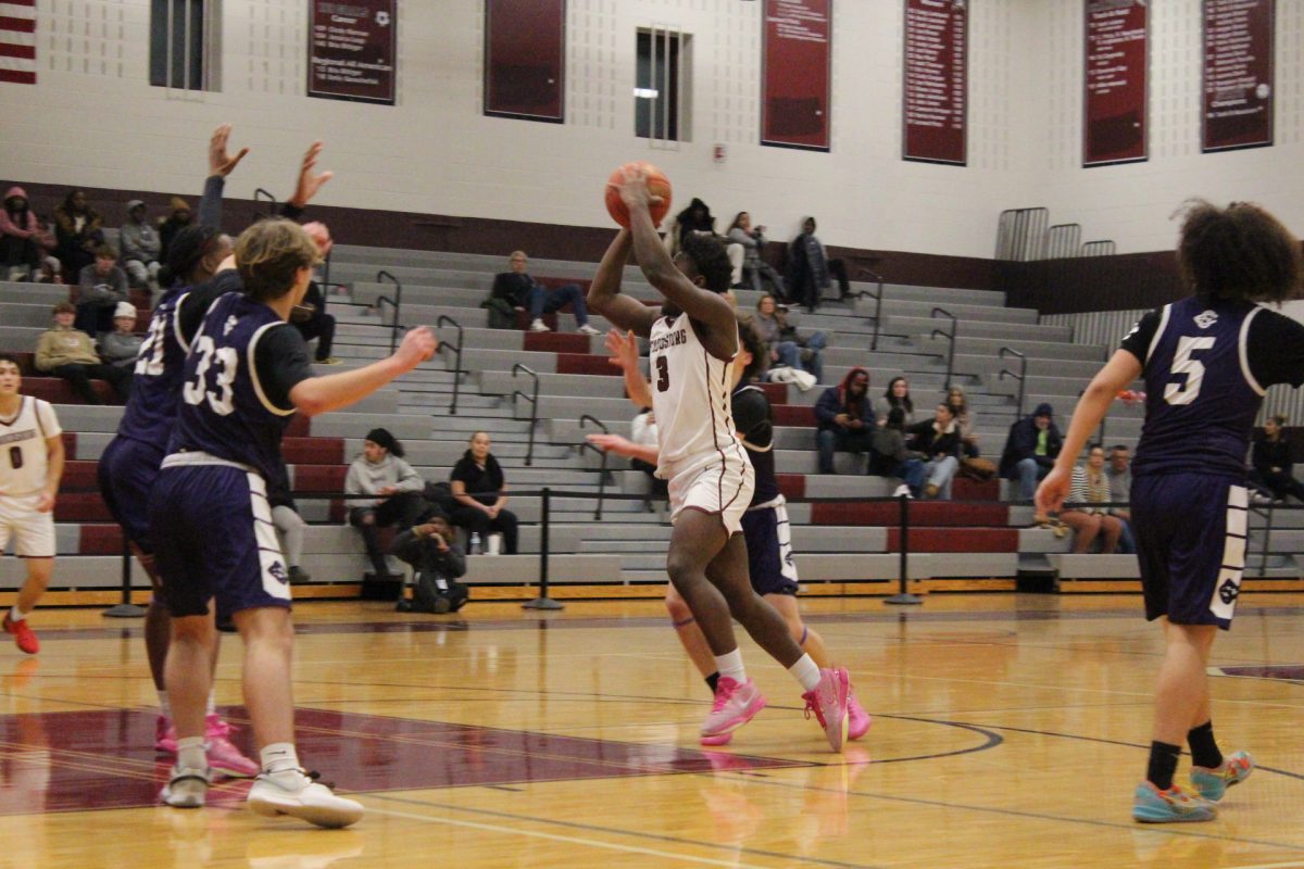 Kameron Knight, '26, making a pass