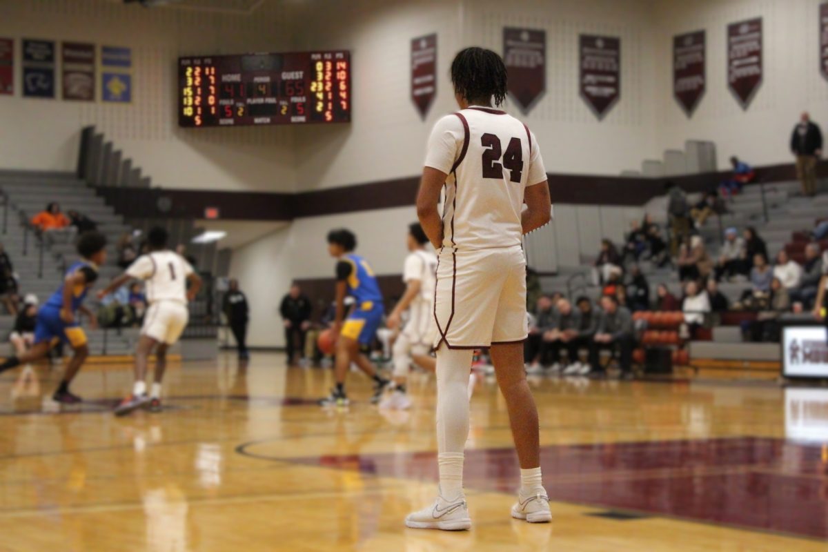 Marquise Long, '27, waiting for the ball.