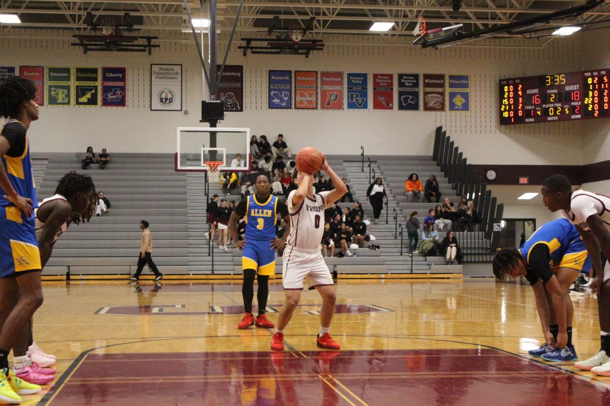 Alex Pacitti, '25, shooting a free throw