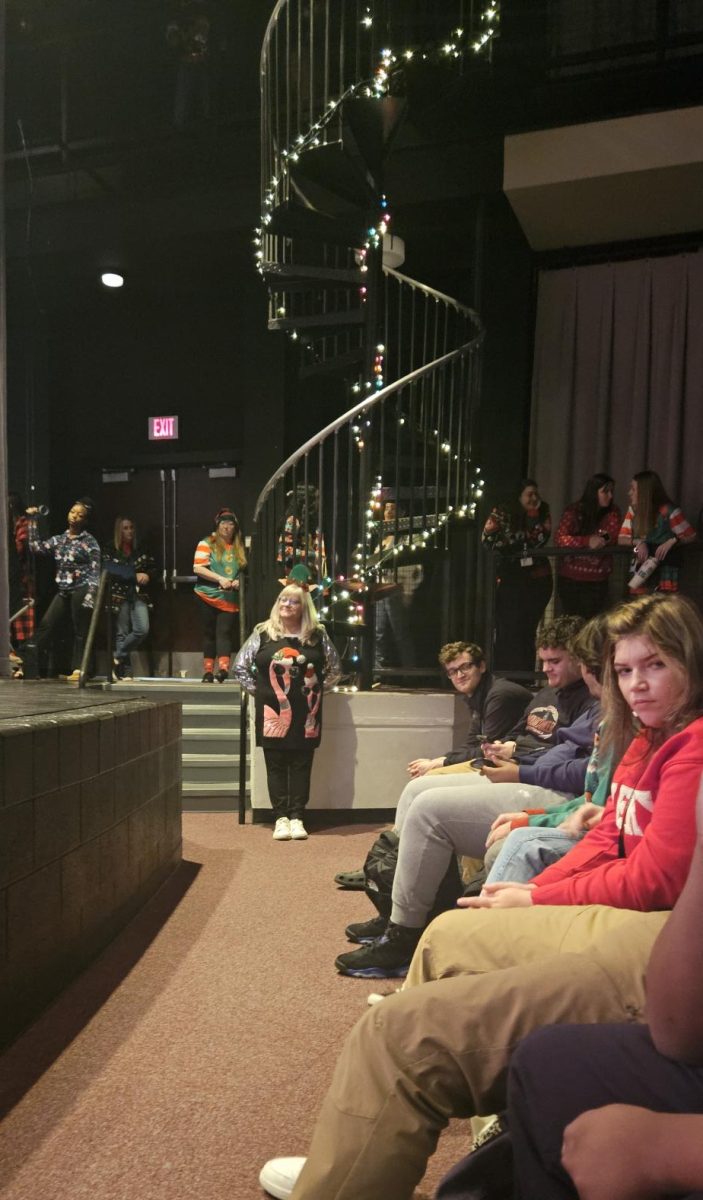 Shari Griswold, head of the English Department, has been organizing the holiday show for many years. This one is her last as she is set to retire at the end of the school year. 